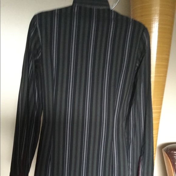 COP. COPINE PORTUGAL SHIRT DRESS COAT STRIPE BL GR - Picture 5 of 14